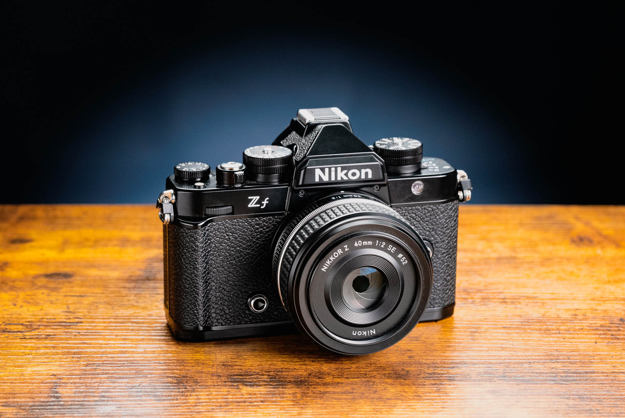 Nikon Zf on a wooden table