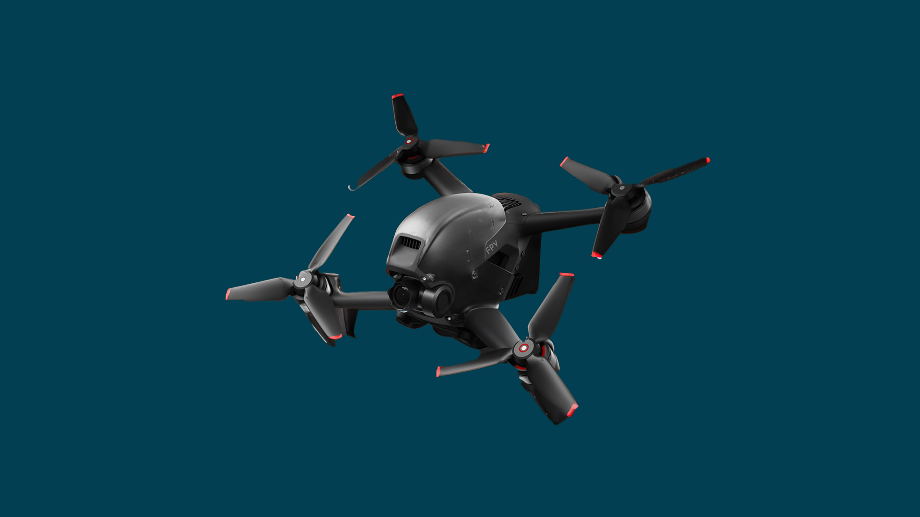 DJI Avata & DJI FPV devant un fond bleu