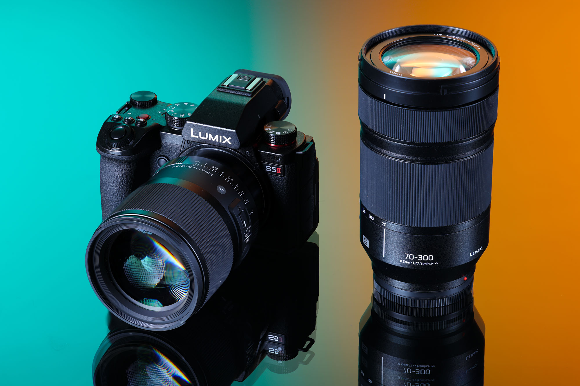 Used Panasonic Lumix S5 II with Sigma 70-300mm f/4-5.6 DG Macro and Sigma 50mm f/1.4 DG HSM ART