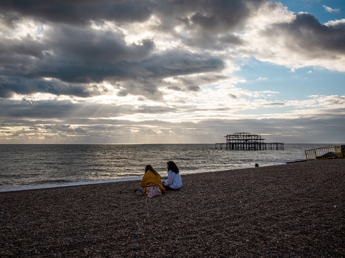 Brighton beach, sea and West Pier with a Canon EOS M6 Mark II
