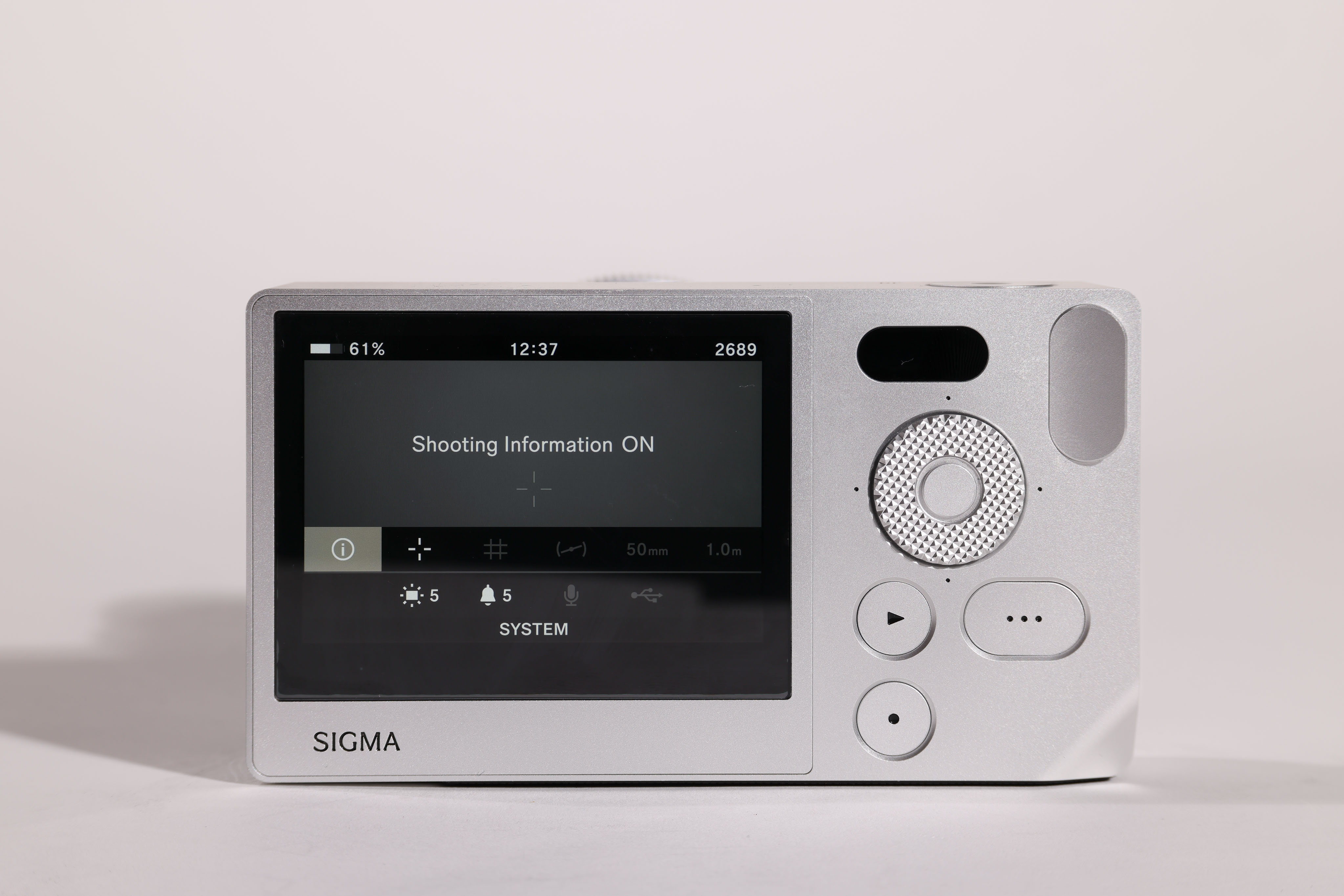 Optionsmenü der Sigma BF.
