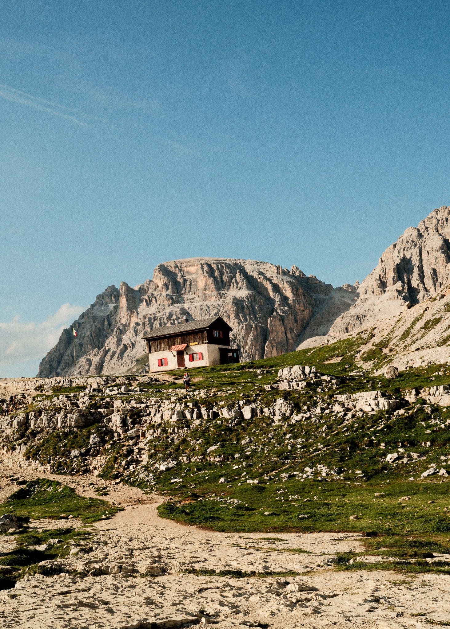 shot of a hut in the Italian Alpine region. Taken on the Fujifilm X100VI by Hermann Furin.
