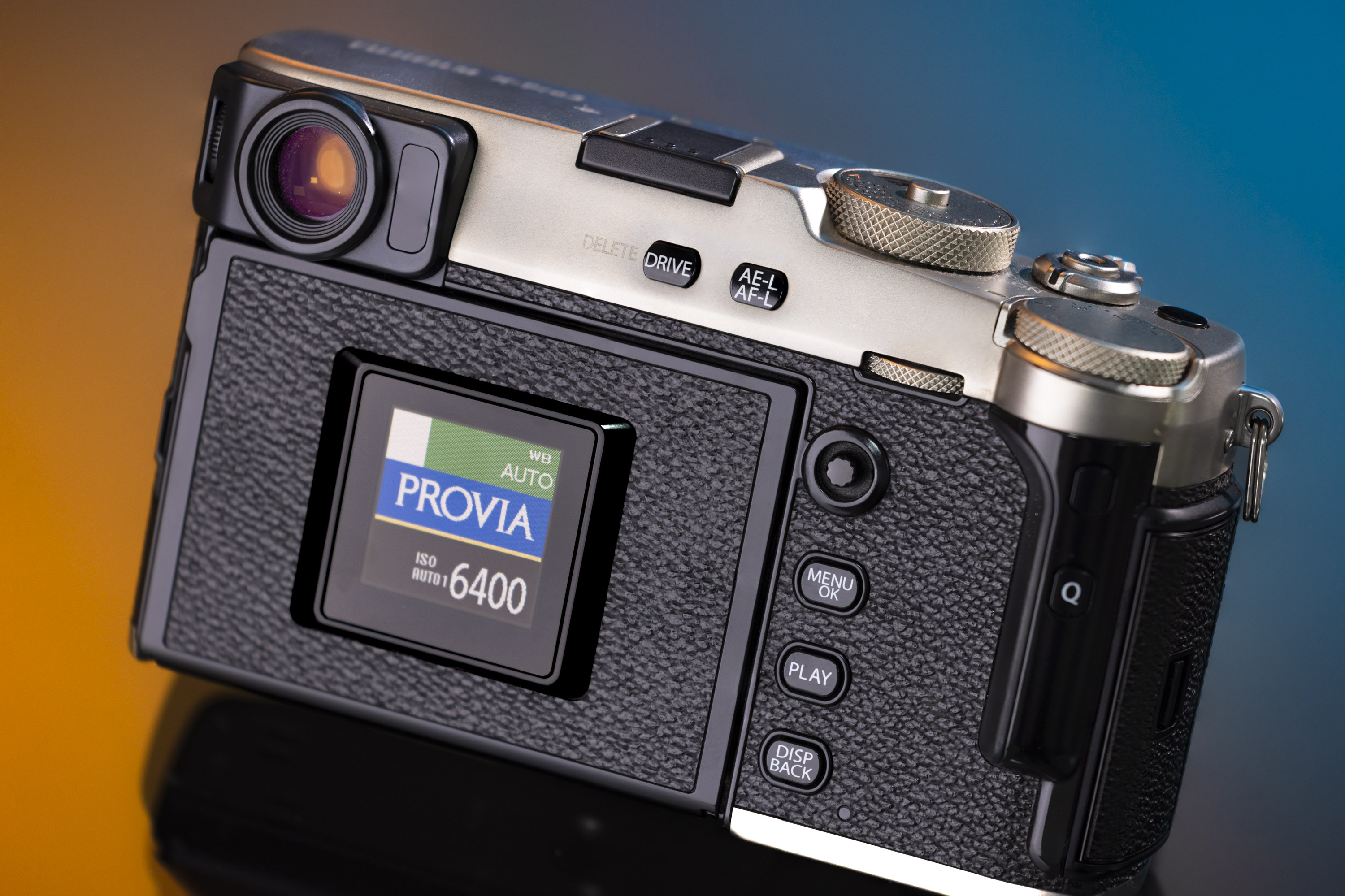 Close-up of the rear of the X-Pro 3