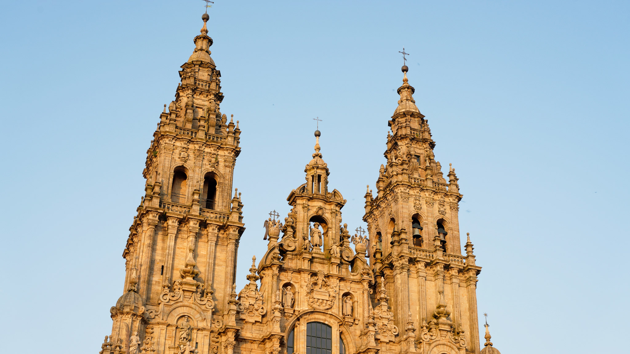 This is a frame grab from a Sony A7C II video showing the Cathedral of Santiago de Compostela. Connor Redmond took it on the Sony A7C II. 
