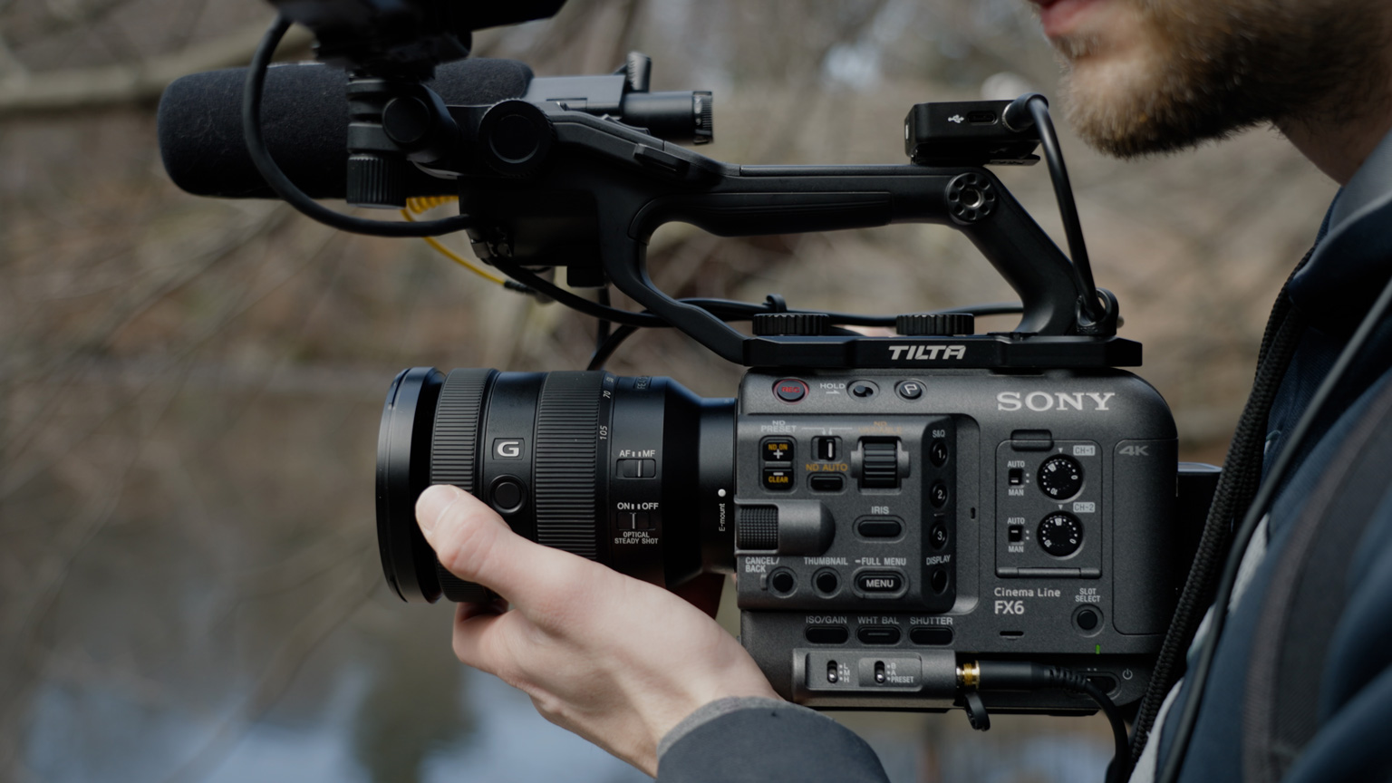 Persoon met Sony FX6 in Central Park