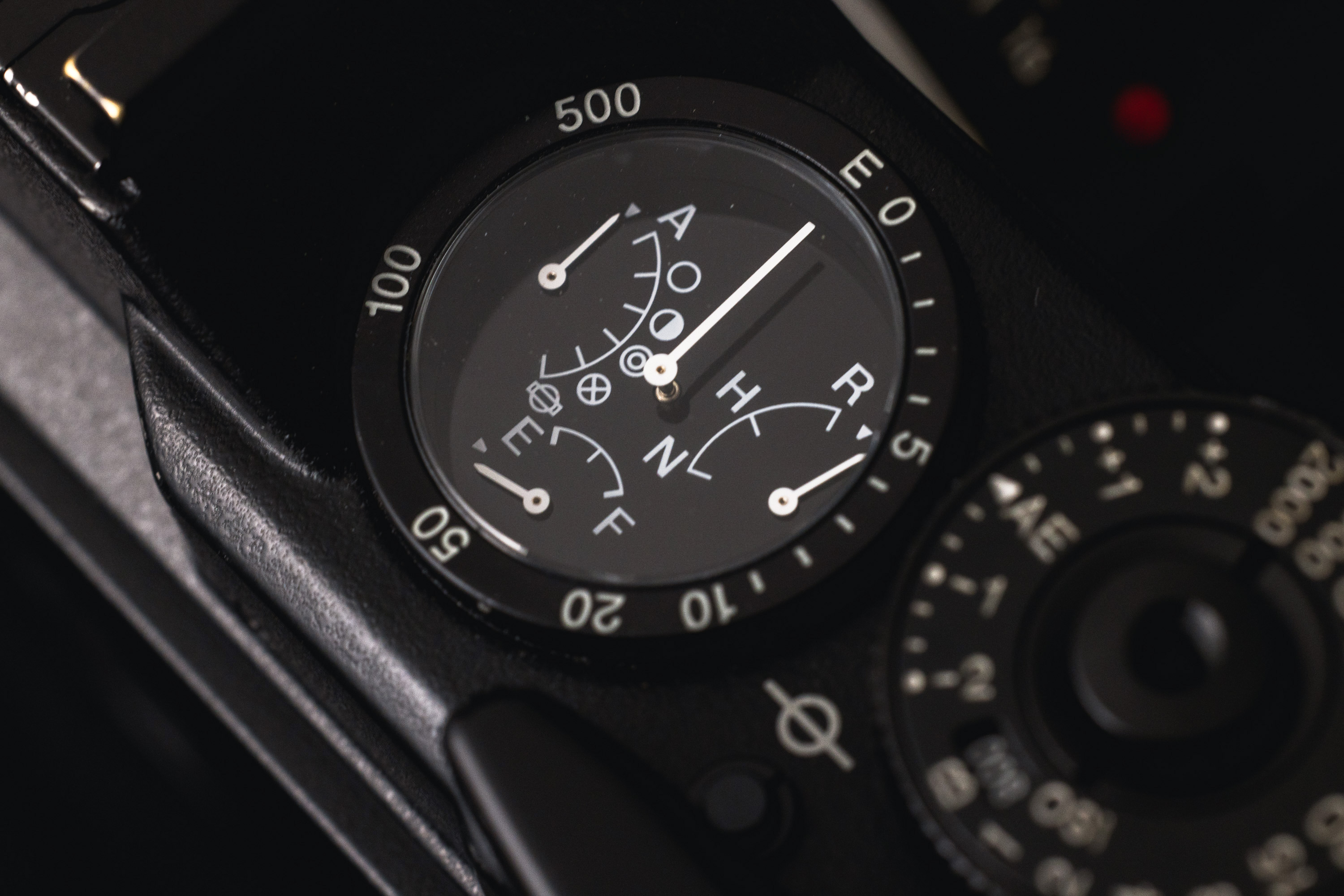 Close-up of the unique Epson RD-1 dials
