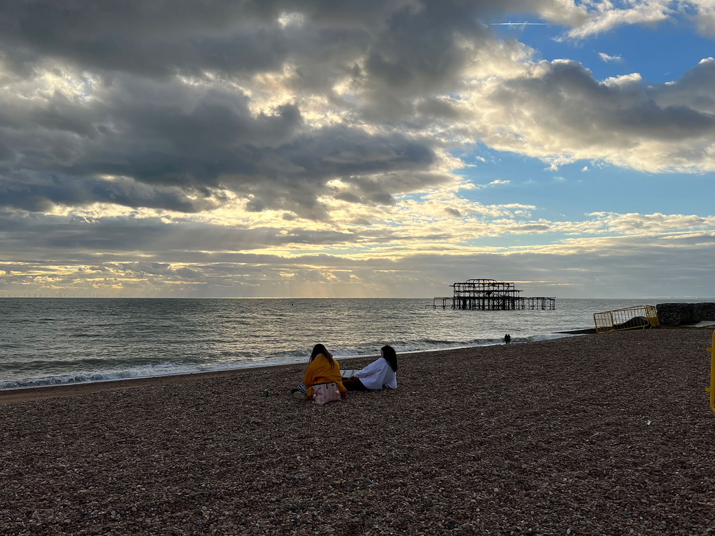 Brighton beach, sea and West Pier with an iPhone 13 Pro