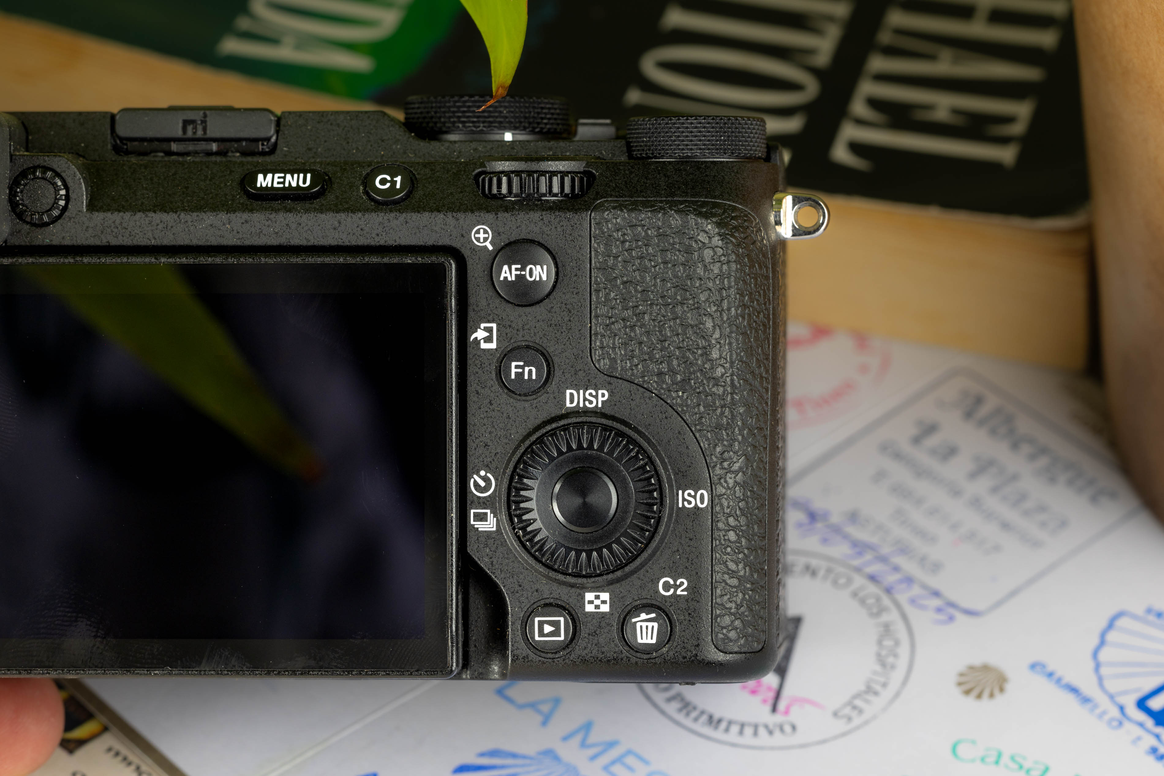 Sony A7C II rear buttons and dials. 
