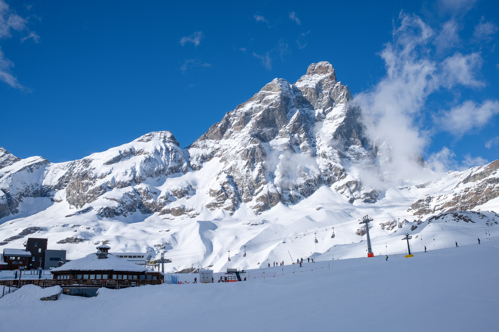 
A bright, wide shot of the Matterhorn. Taken on the Fujifilm X100VI by Amy Moore. 

