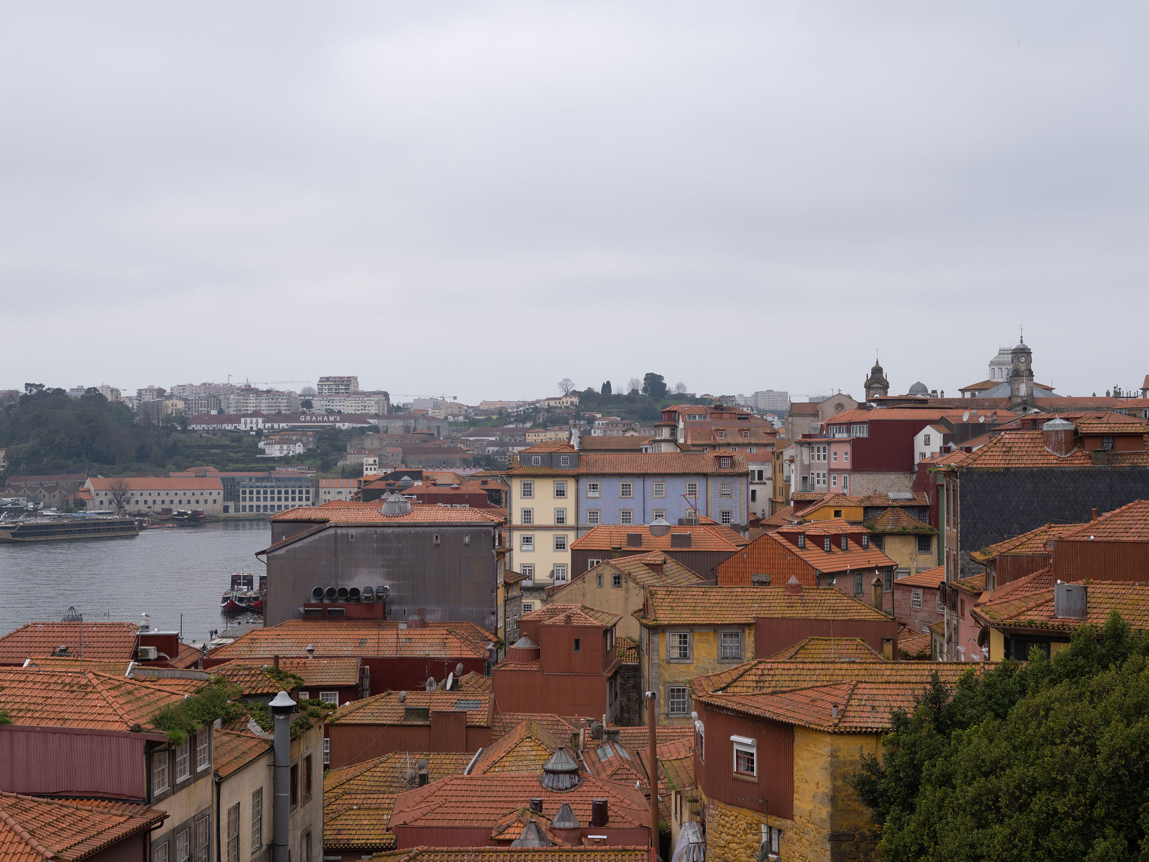 63mm-equivalent cropped image of Porto town. Shot on the Fujifilm GFX100RF by Amy Moore.