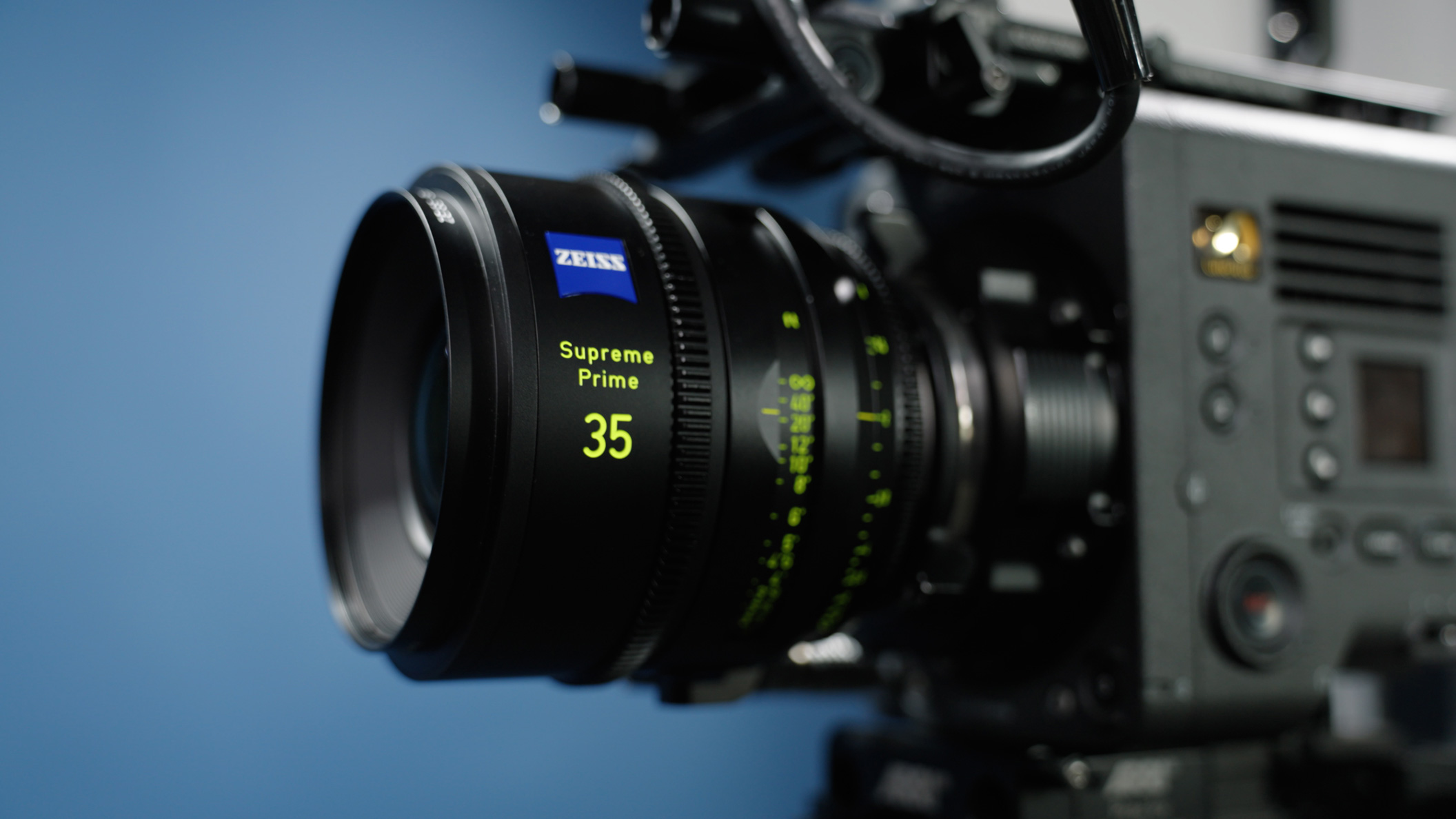 Photo of a ZEISS Supreme Prime 35mm lens on a Sony VENICE camera