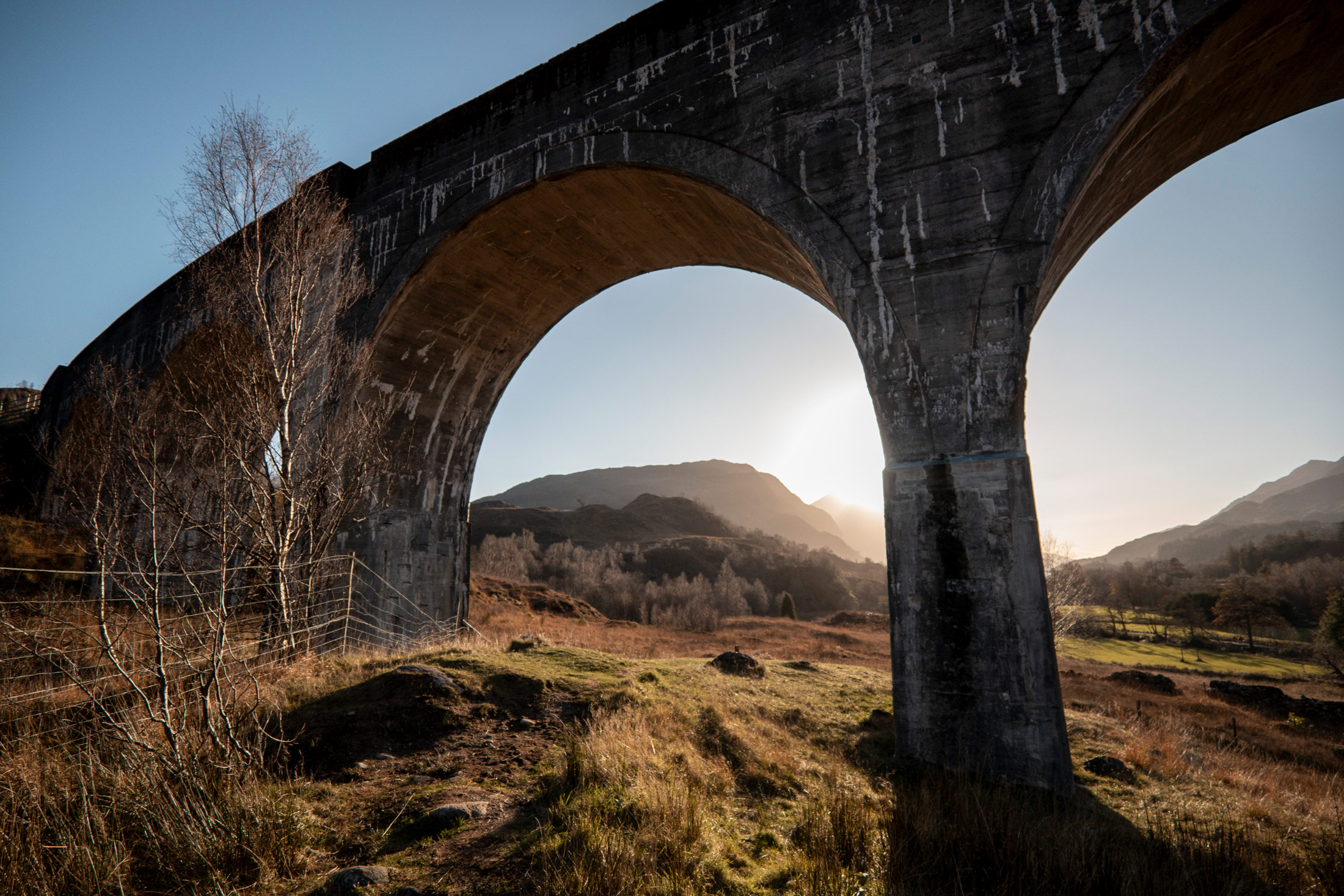 Image of the Glenfinnan Viaduct in Scotland on a sunny day in November, taken on a Canon PowerShot V1 by Kristi Townsend.