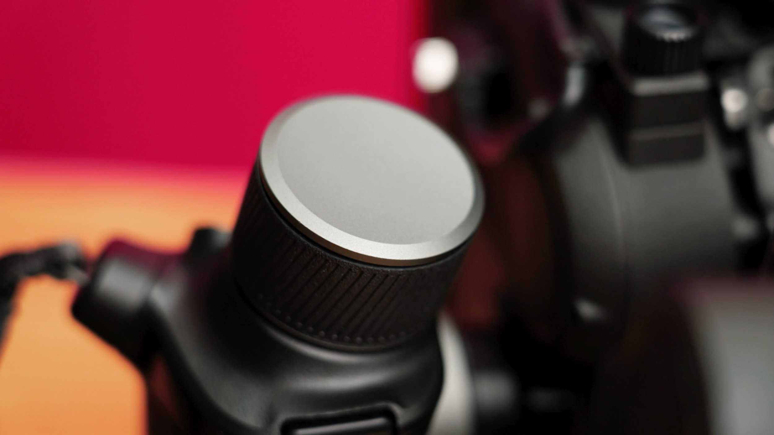 A close-up of a control knob on the DJI Ronin 4D