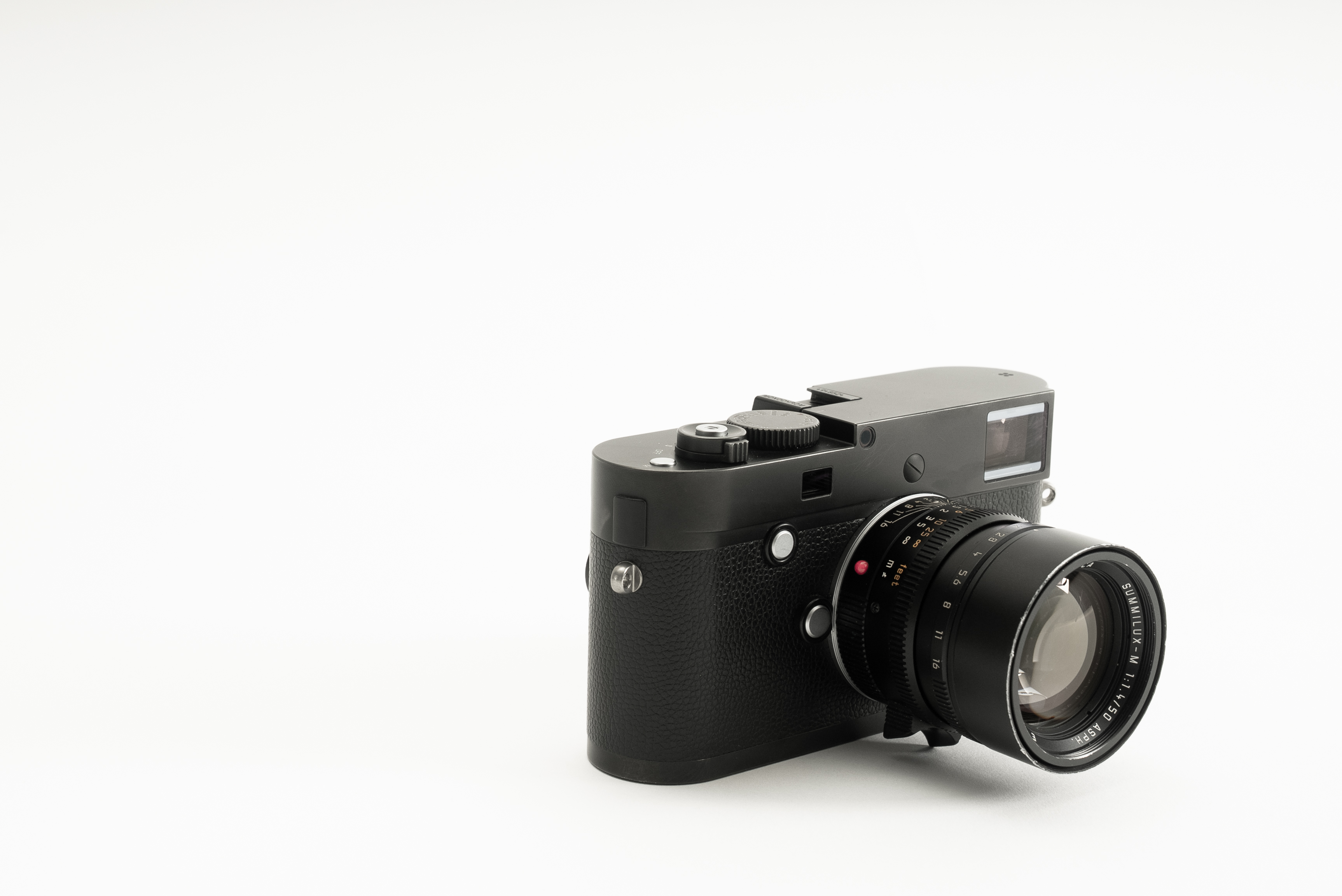 Leica M Monochrom 246 + Leica 50mm f/1.4 Summilux-M ASPH on a white background