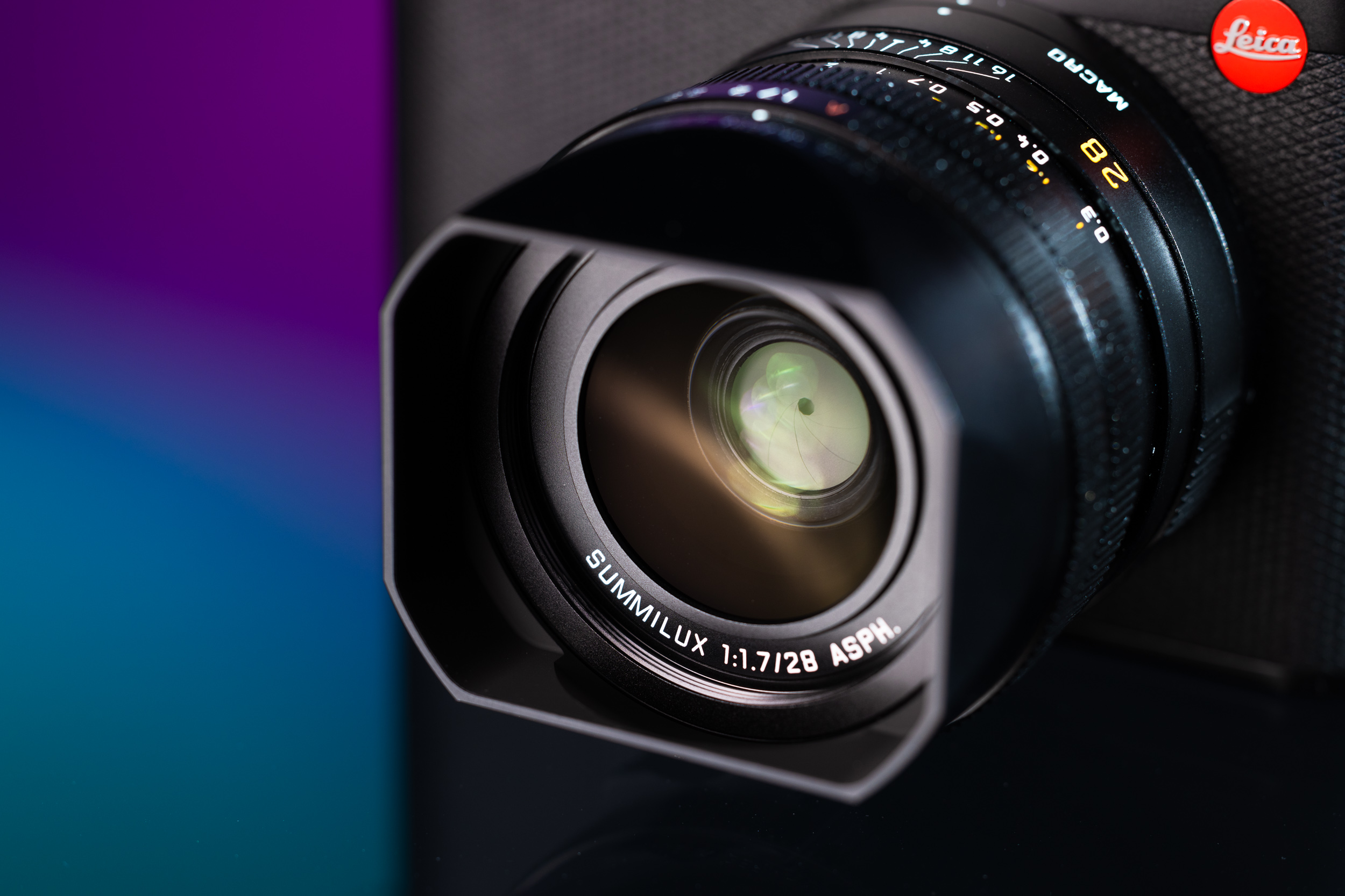 Vorderes Objektivelement der Leica Q3