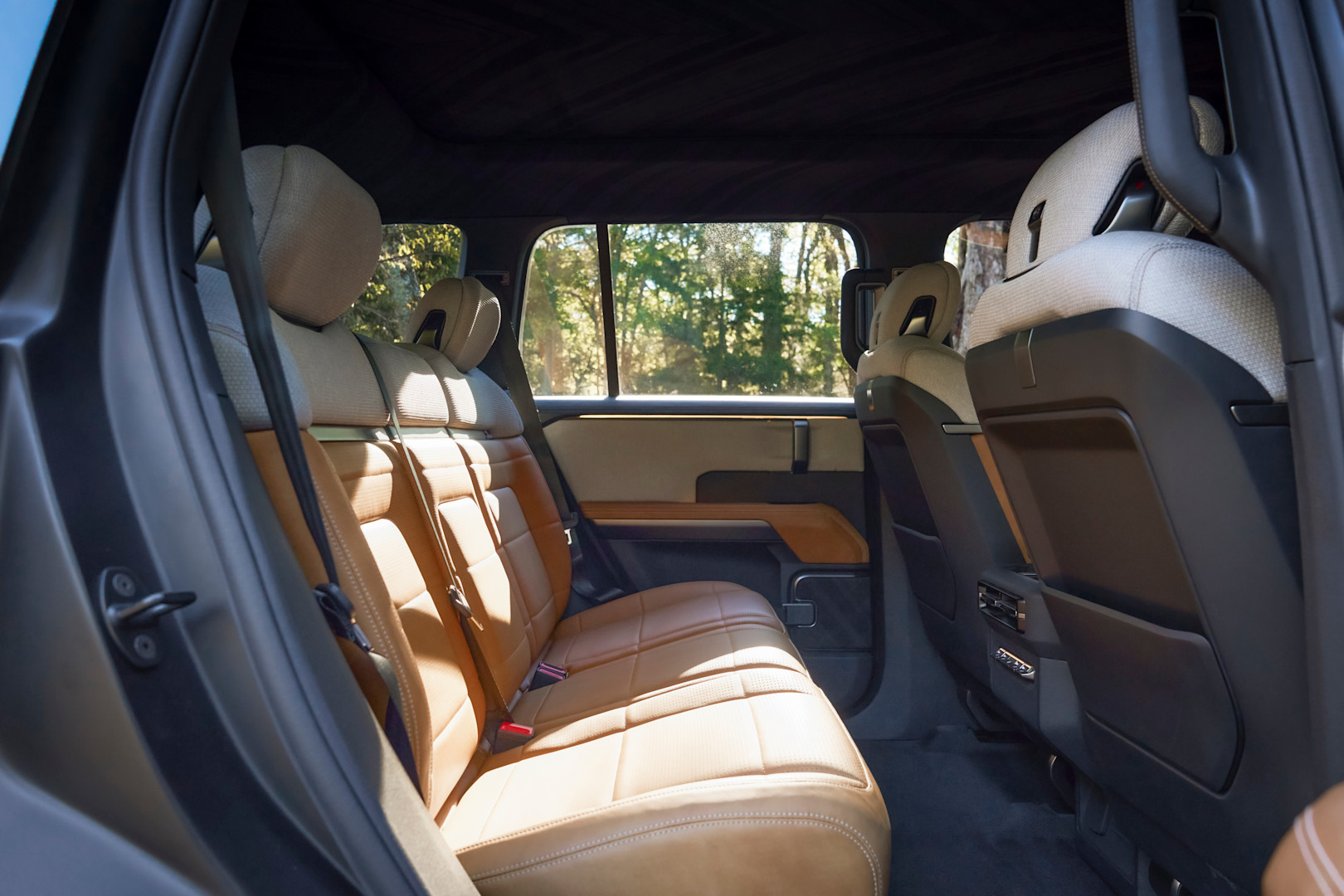 Rear seat interior of a traveler with ample space