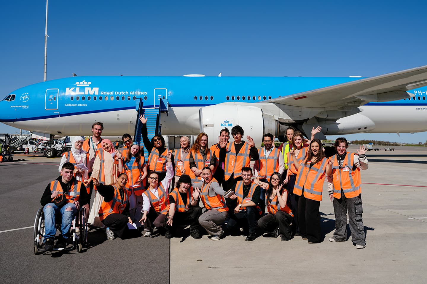 scholieren op schiphol09