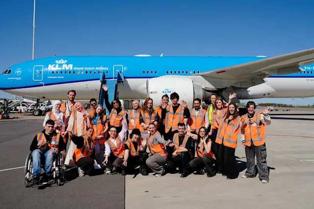 scholieren op schiphol09