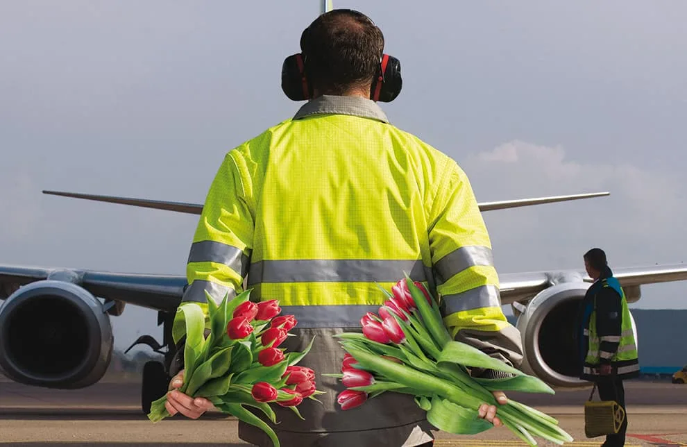 schiphol internationaal marshaller tulpen