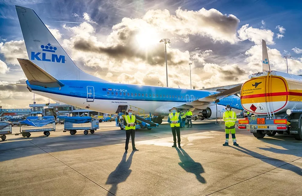 klm first passenger flight sustainable synthetic kerosene
