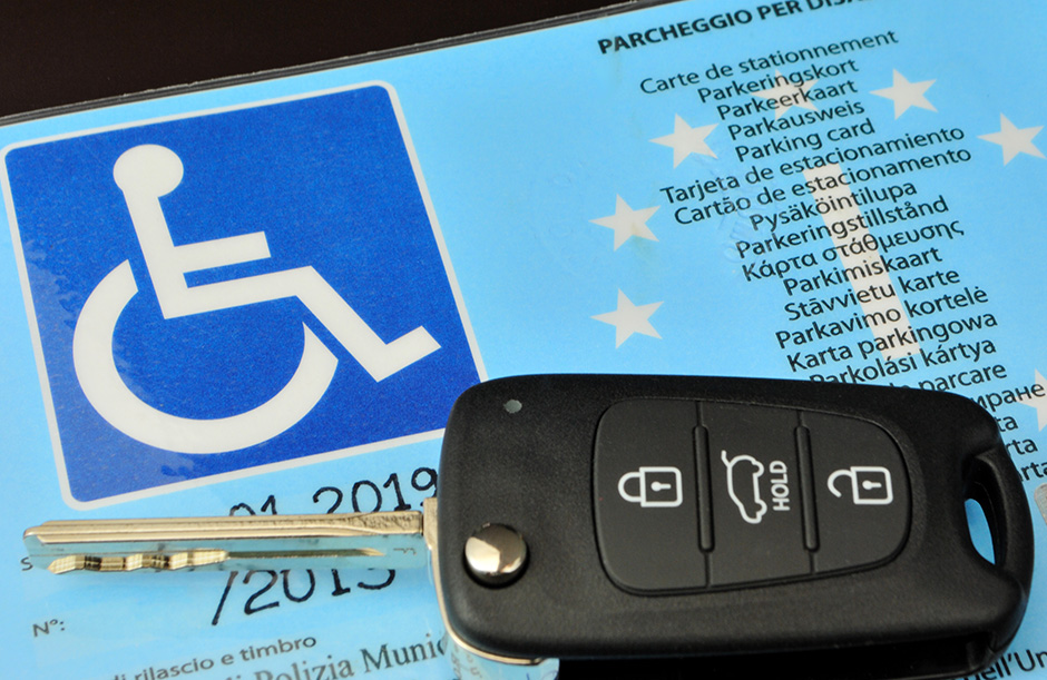 Parking with disability card