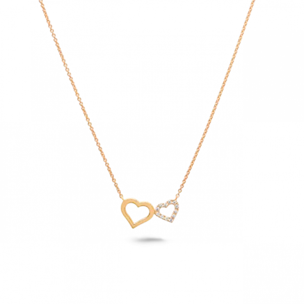Gigi by gassan 14k yellow gold necklace with diamonds, g/h si total 0.04 crt