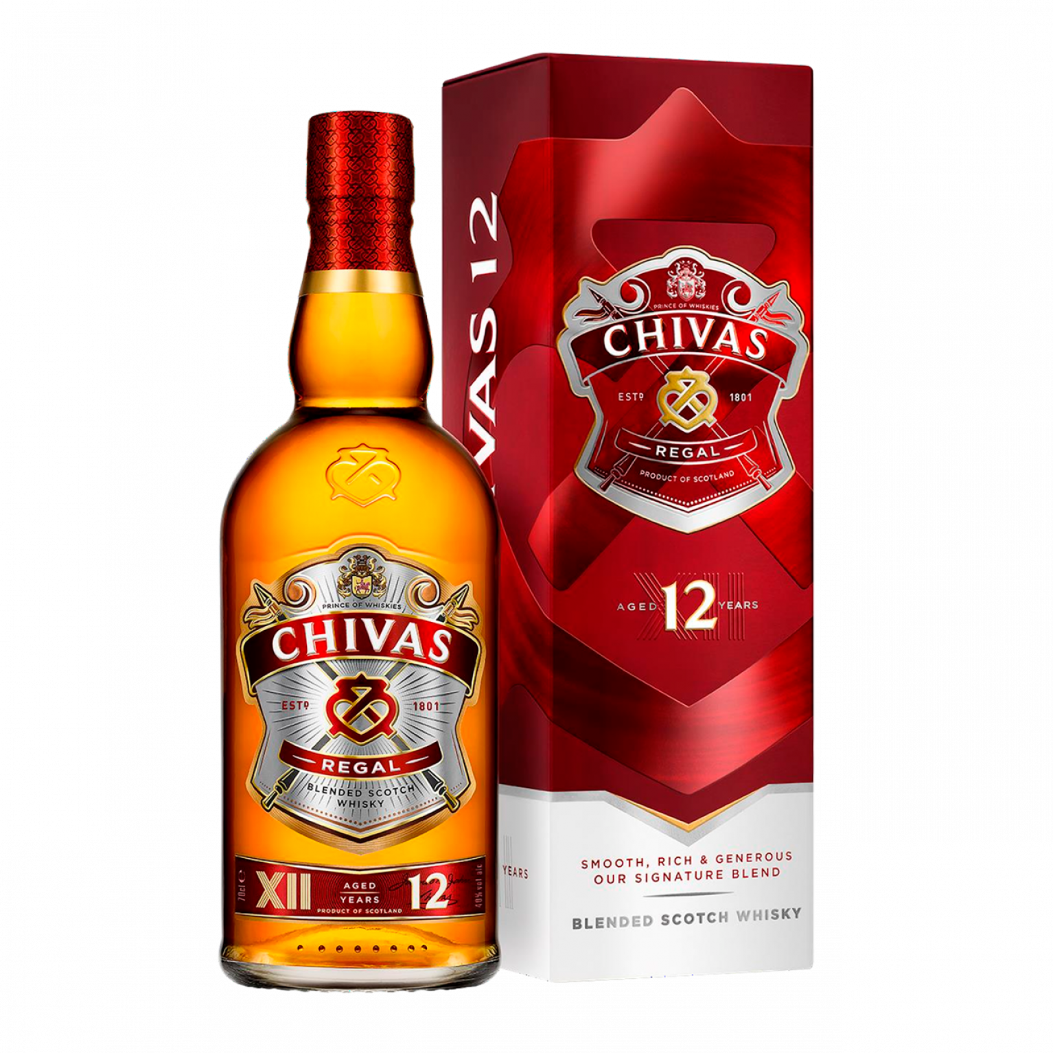 Chivas Regal 12y Blended Scotch Whisky 40% 1L