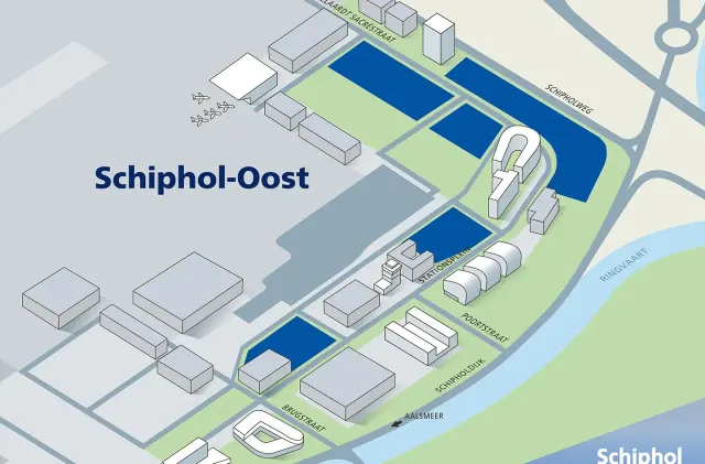 Parcels Schiphol-Oost map