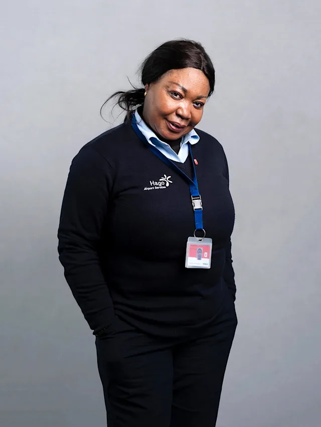 Serwaa works at Vebego at Schiphol