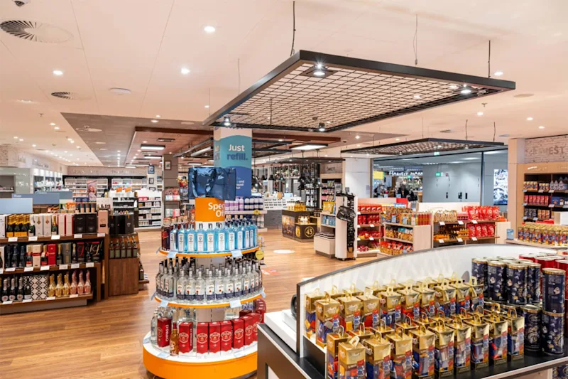 Chocolade en drank op Schiphol