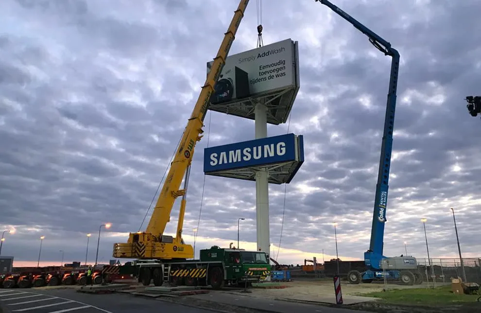 verplaatsing samsung mast