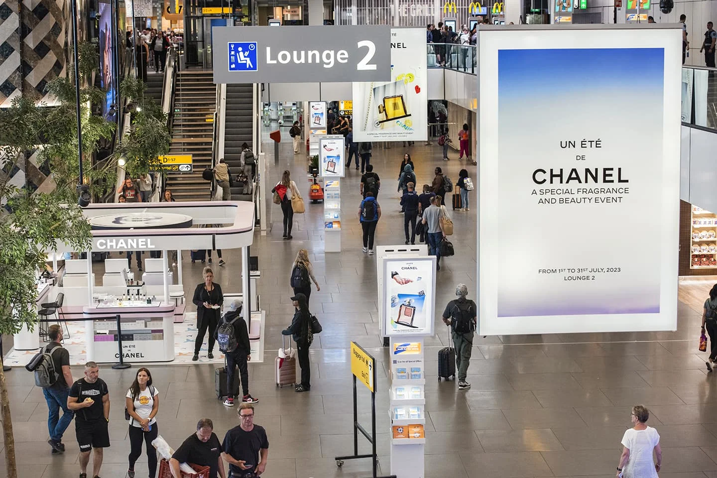 Chanel Campagne Schiphol