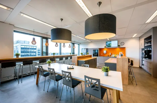 Schiphol office Avioport pantry with a view