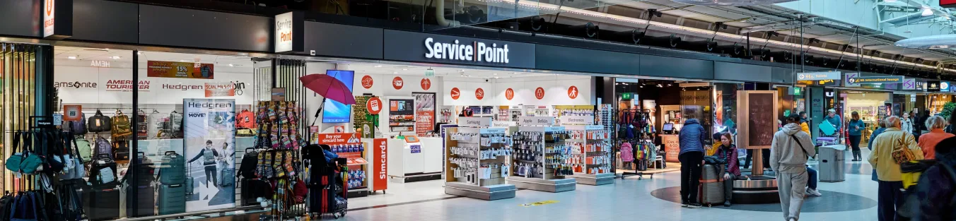 Schiphol Service Point banner