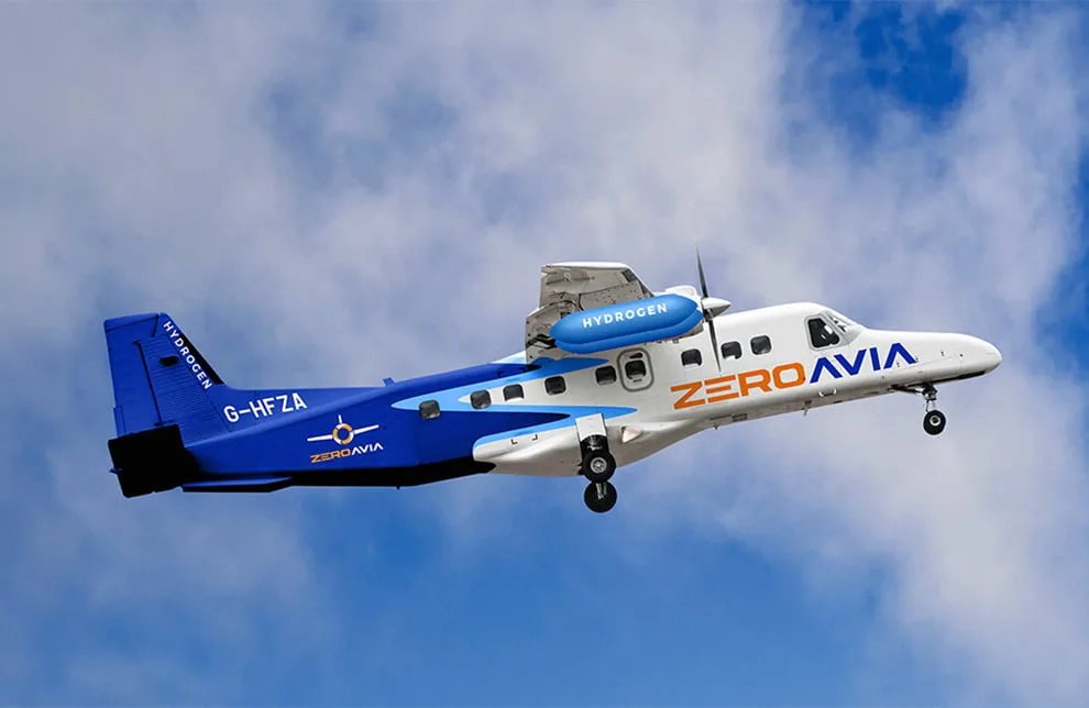 zeroavia vliegen op waterstof