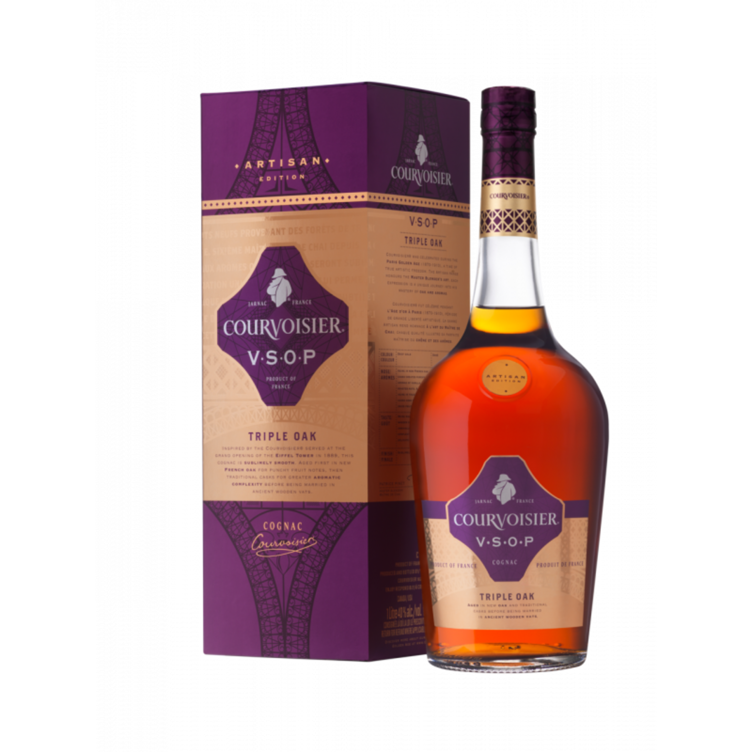 Courvoisier Artisan VSOP Triple Oak 40% 1L Giftpack