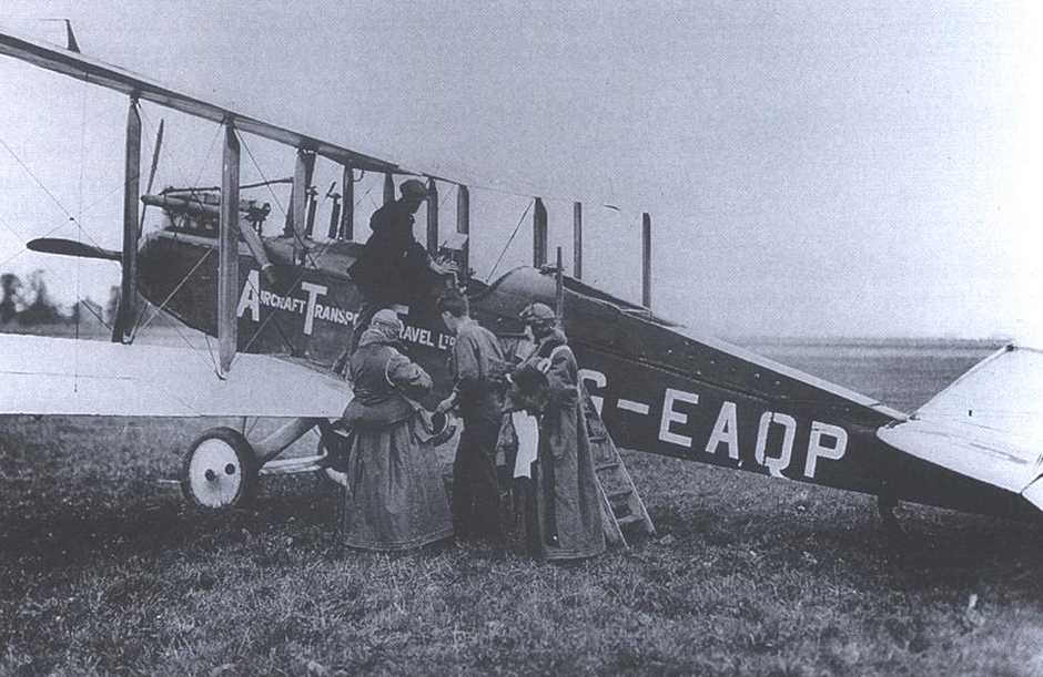 Eerste lijnvlucht in 1920