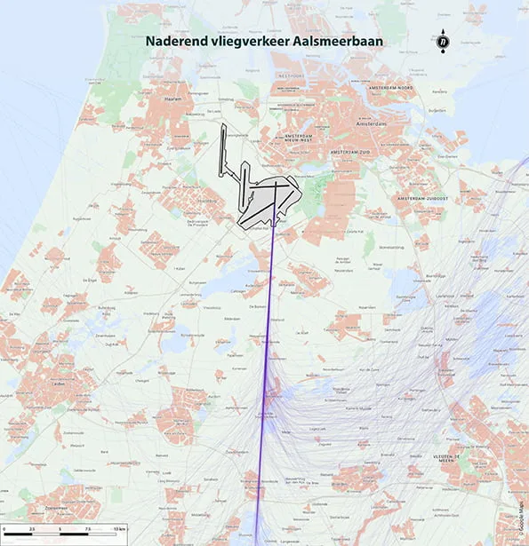 aalsmeerbaan naderend vliegverkeer