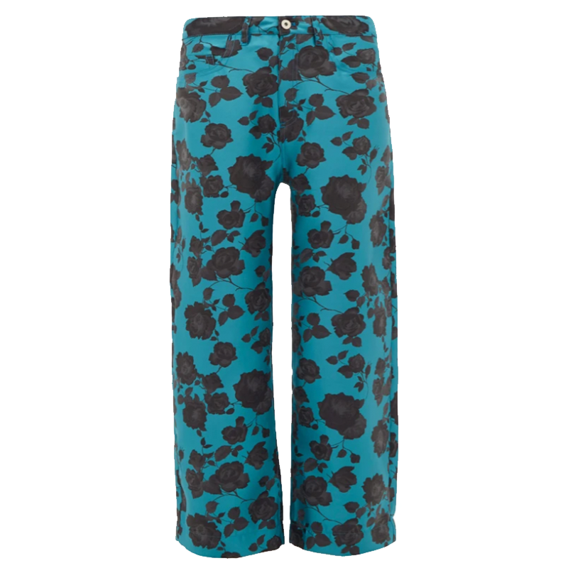 Marques'Almeida Floral-jacquard wide-leg jeans