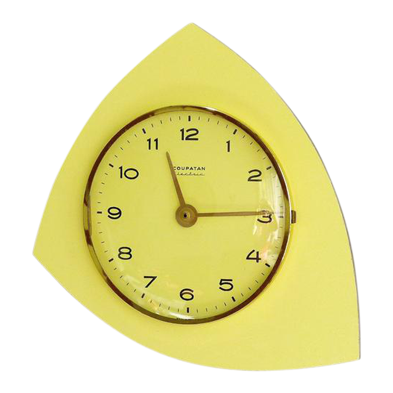 MidCentury Glow Mid-Century Yellow Wall Clock