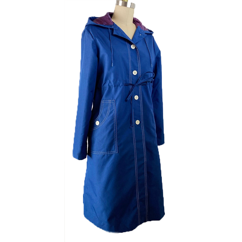 Etsy 70s Hooded Blue Rain Jacket