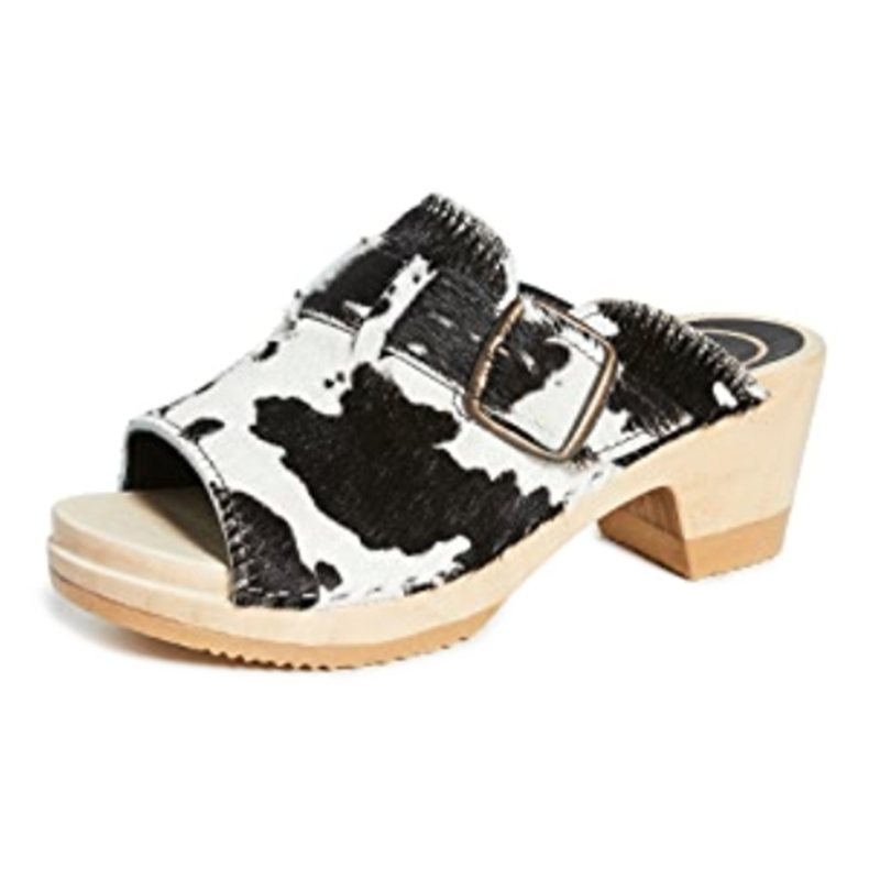No.6 Cow print clogs