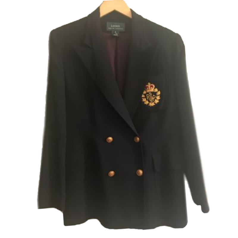 Double breasted RL crest blazer