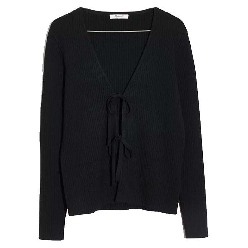 Madewell black Tie-Front Cardigan