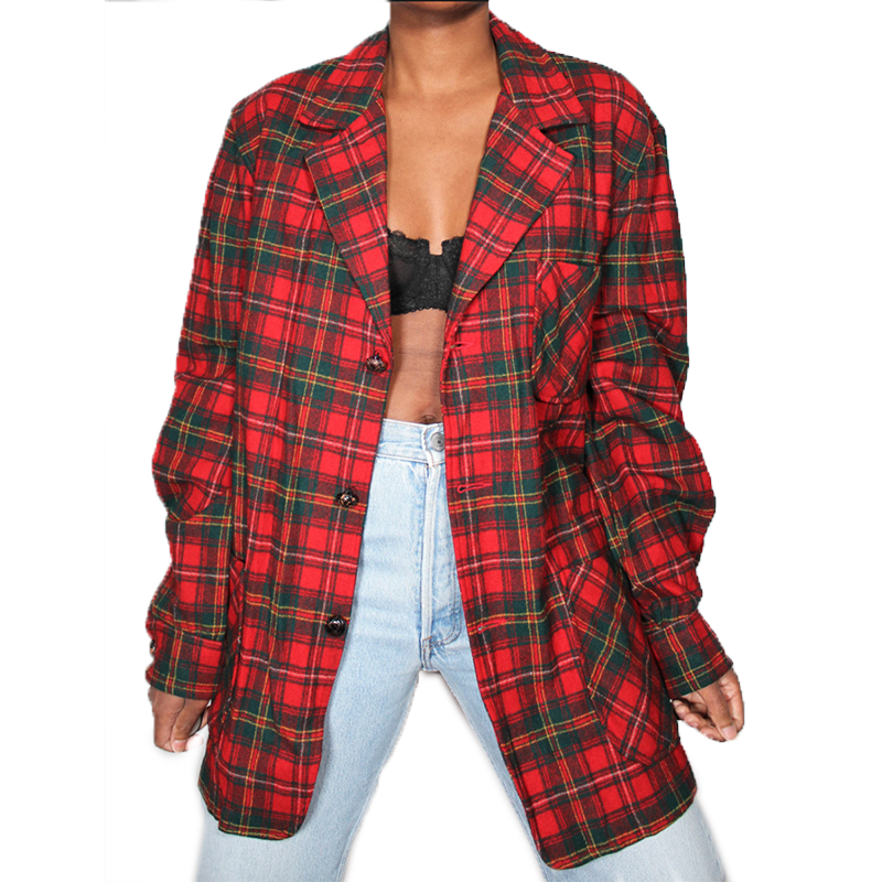 Wander and About Vintage Tartan blazer