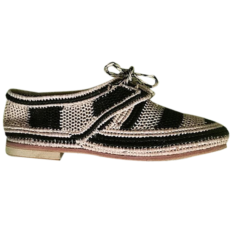 Printed Pattern People raffia chukka loafers