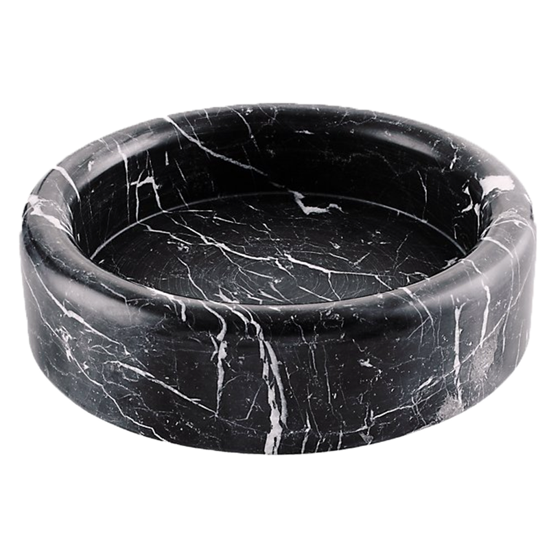 CB2 black marble bowl