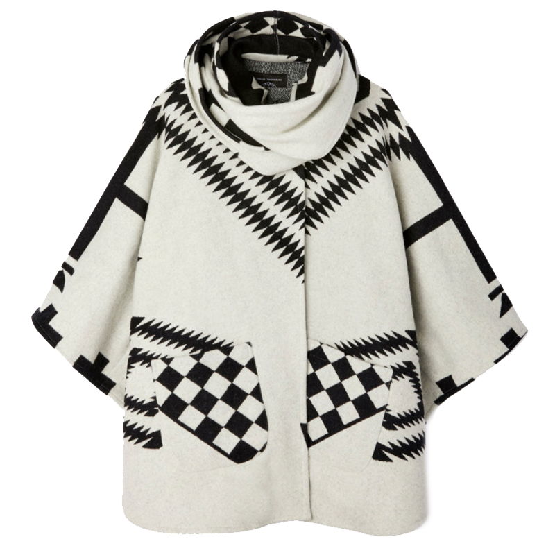 Lindsey Thornburg black and white cloak