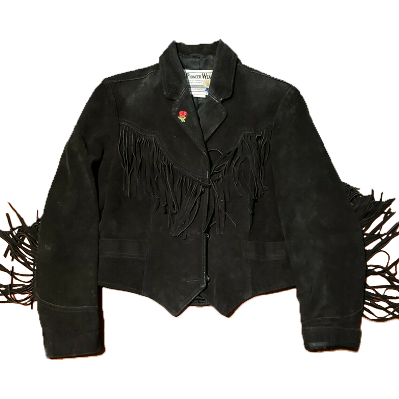 Etsy vintage suede jacket fringe