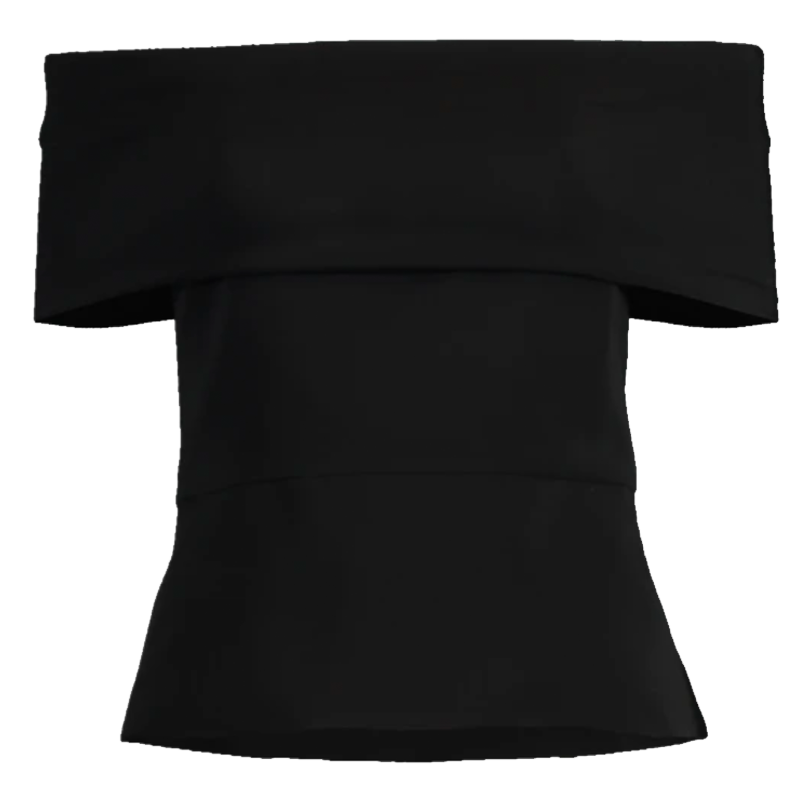 Cushnie Off Shoulder Fitted Peplum Top